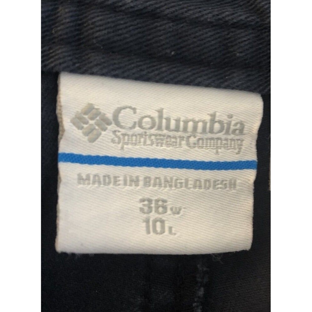 Columbia Men's Size 36x10 Navy Blue Shorts 100% Cotton Bermuda Cargo Hiking - Picture 8 of 15